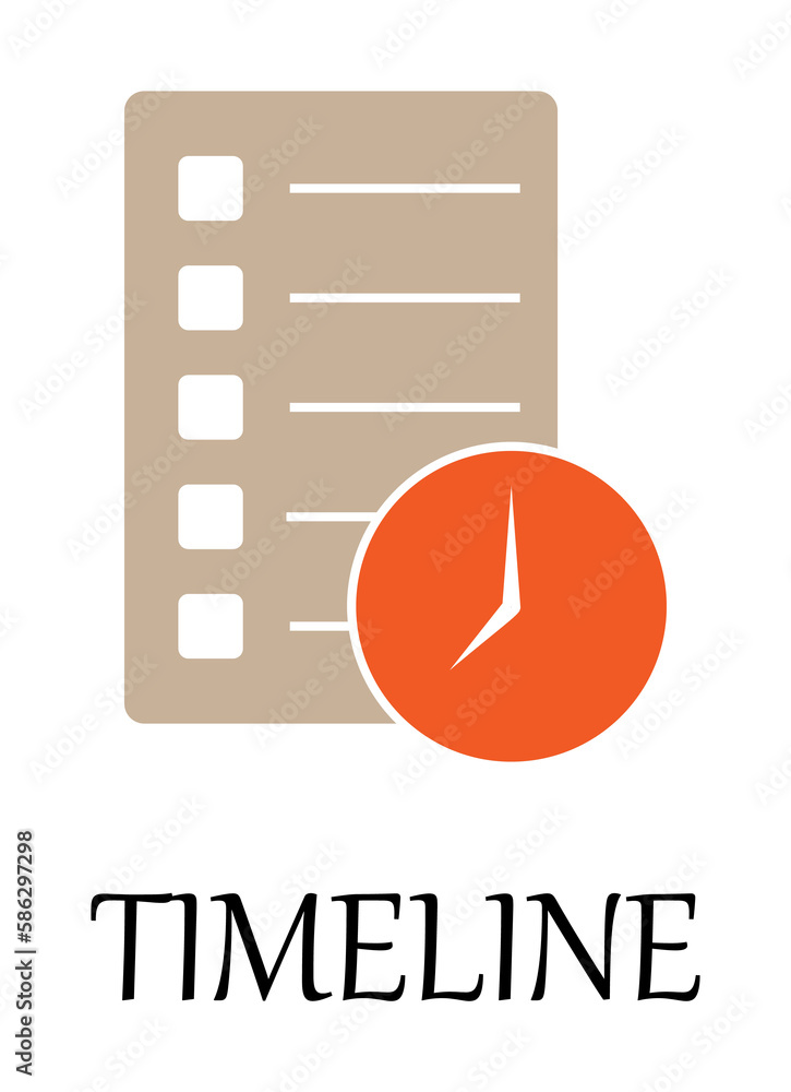 Poster colored timeline icon. element of web icon for mobile concept and web apps. detailed colored timelin