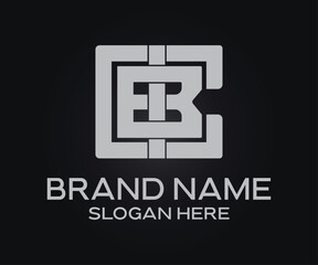 C I B initial letter logo design template