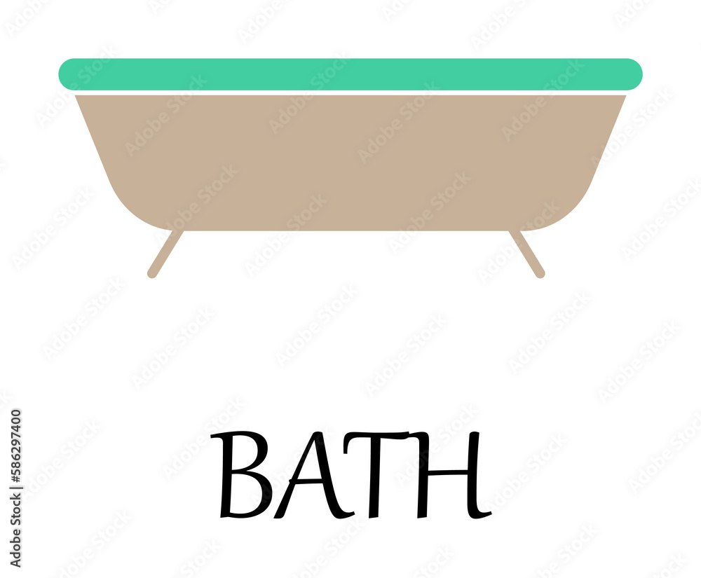 Aufkleber colored bath icon. element of web icon for mobile concept and web apps. detailed colored bath icon c