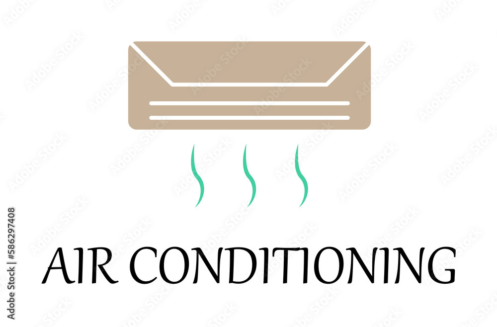 Aufkleber colored air conditioning icon. element of web icon for mobile concept and web apps. detailed colored