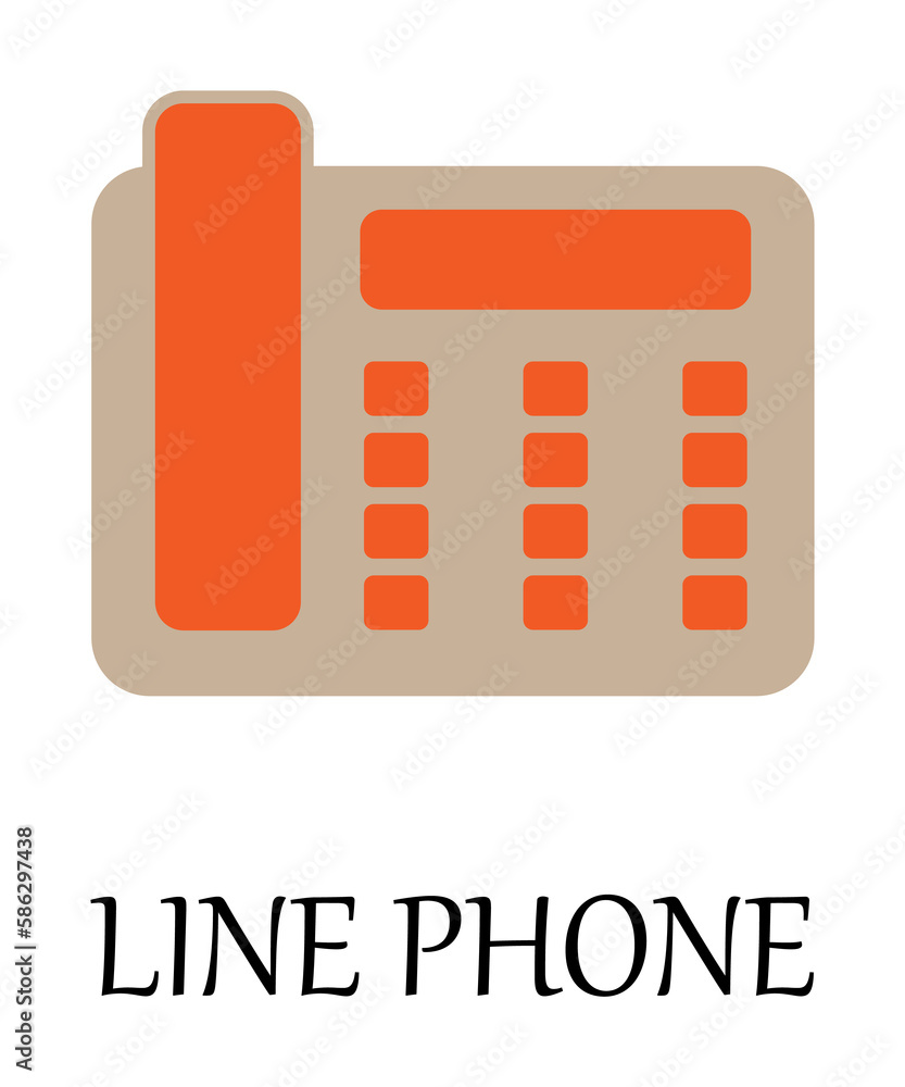 Poster colored line phone icon. element of web icon for mobile concept and web apps. detailed colored line 