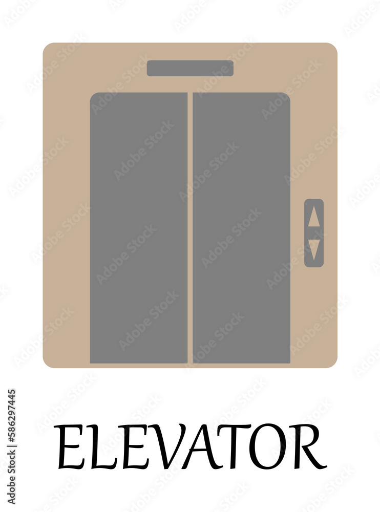 Aufkleber colored elevator icon. element of web icon for mobile concept and web apps. detailed colored elevato