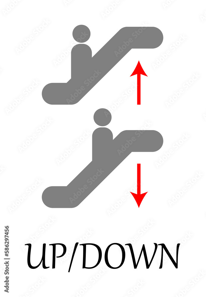 Poster colored up down sign icon. element of web icon for mobile concept and web apps. detailed colored up 
