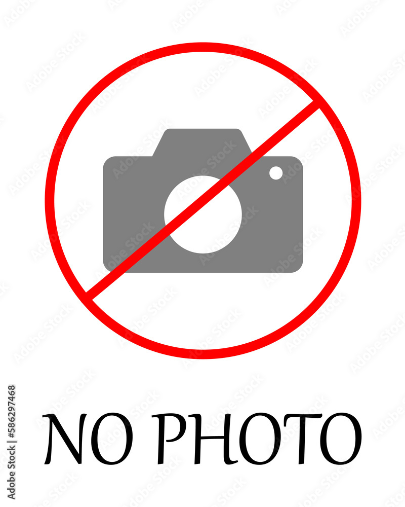 Poster colored no photo sign icon. element of web icon for mobile concept and web apps. detailed colored no