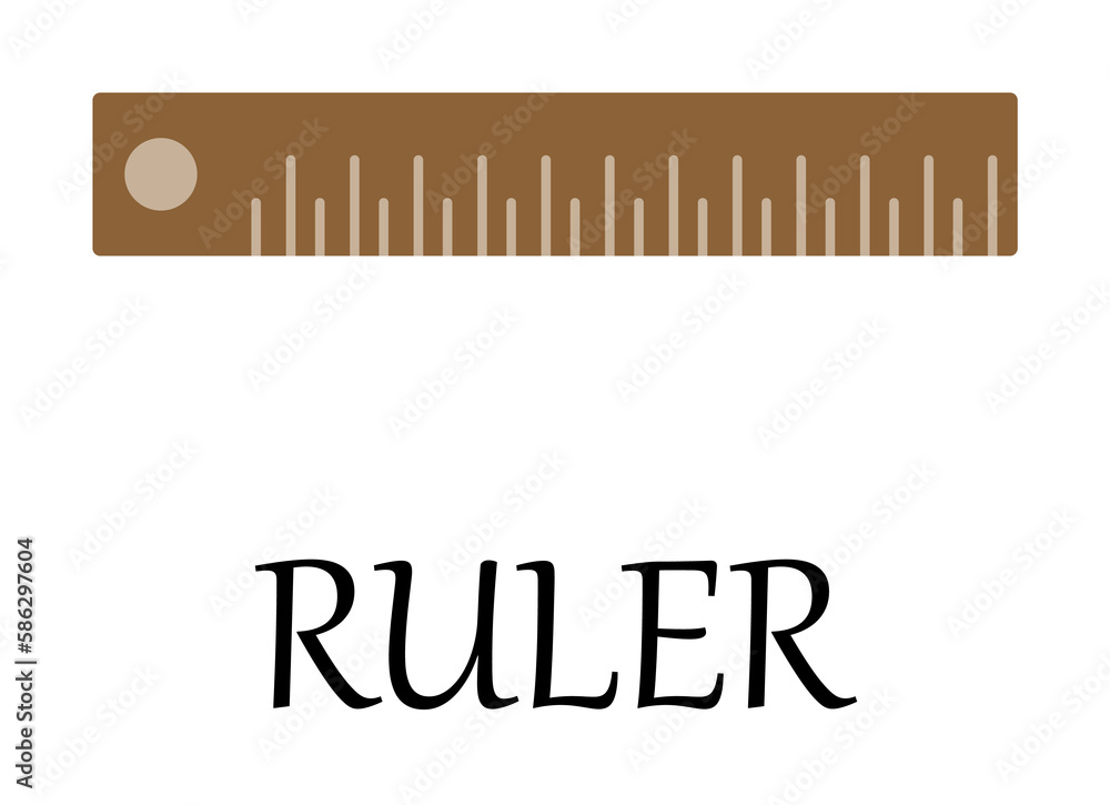 Poster colored ruler icon. element of web icon for mobile concept and web apps. detailed colored ruler icon