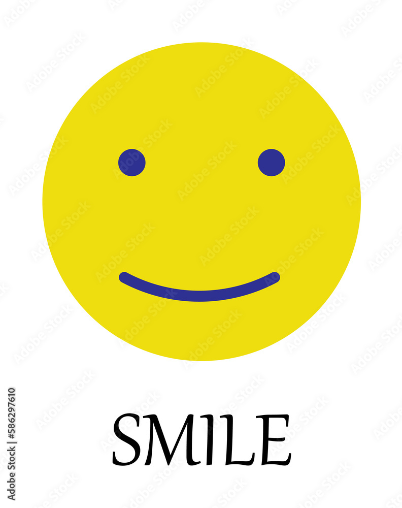 Poster colored smile icon. element of web icon for mobile concept and web apps. detailed colored smile icon