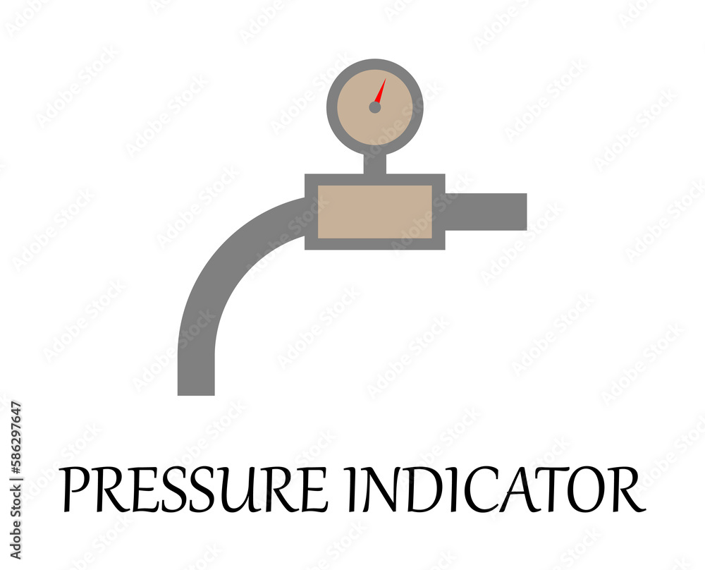Poster colored pressure indicator icon. element of web icon for mobile concept and web apps. detailed color