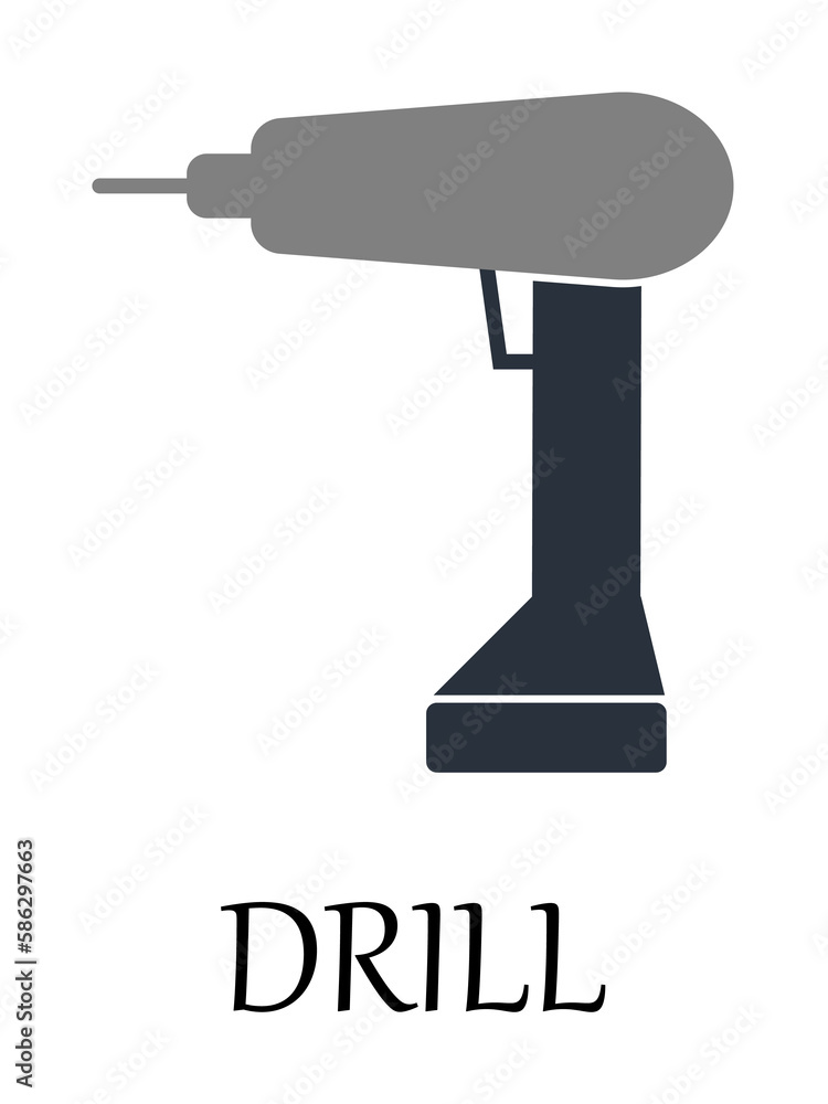 Aufkleber colored drill icon. element of web icon for mobile concept and web apps. detailed colored drill icon