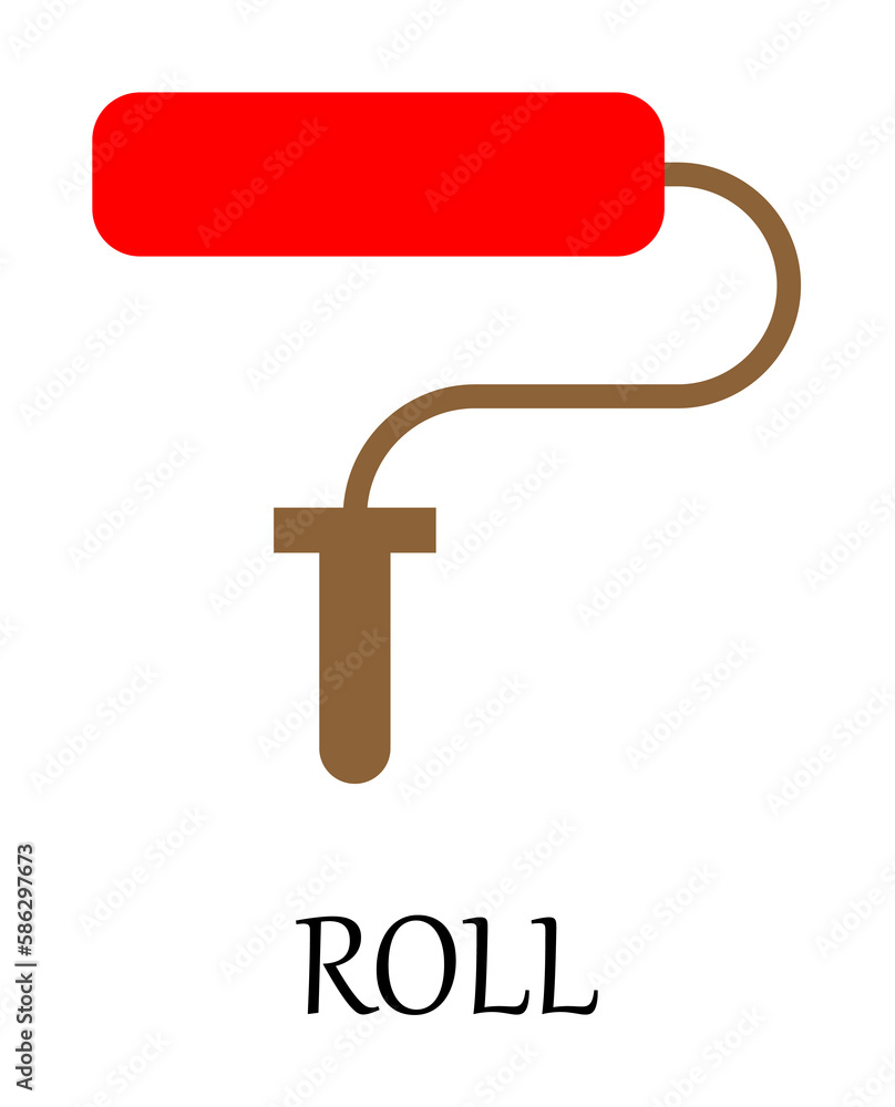 Aufkleber colored construction roll icon. element of web icon for mobile concept and web apps. detailed colore