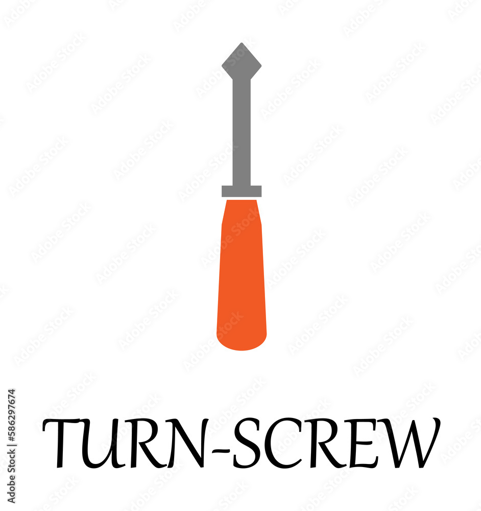 Aufkleber colored turn screw icon. element of web icon for mobile concept and web apps. detailed colored turn 