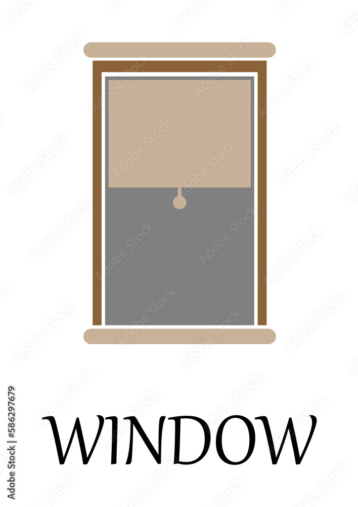 Aufkleber colored window icon. element of web icon for mobile concept and web apps. detailed colored window ic