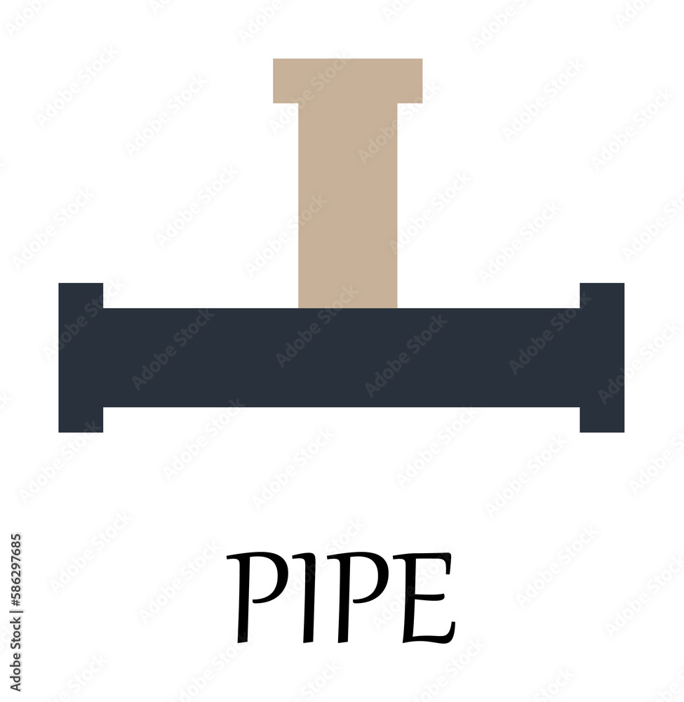 Poster colored pipe icon. element of web icon for mobile concept and web apps. detailed colored pipe icon c