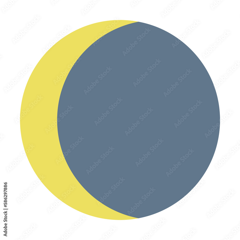 Aufkleber crescent icon. element of web icon for mobile concept and web apps. colored isolated crescent icon c
