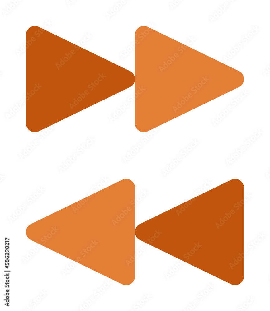 Poster arrows of rewind icon. element of web icon for mobile concept and web apps. colored isolated arrows 