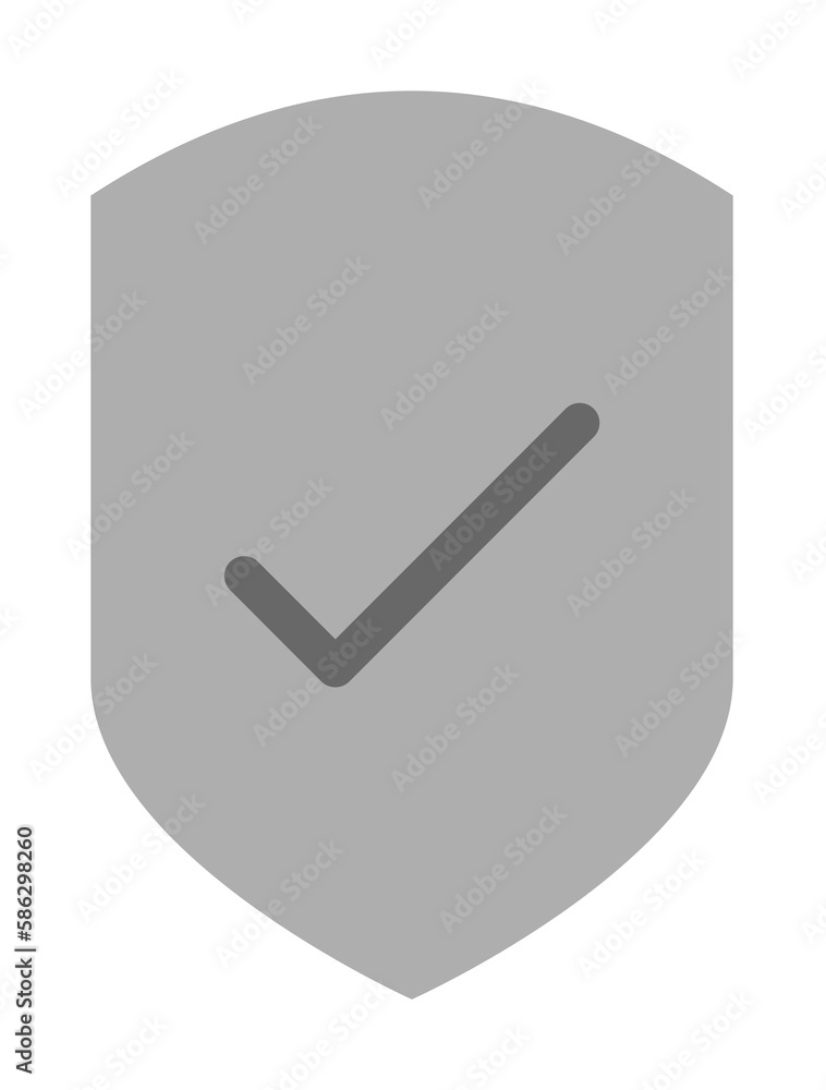 Aufkleber shield with a tick icon. element of web icon for mobile concept and web apps. colored isolated shiel