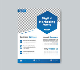 Digital marketing agency flyer template,flyer design,marketing flyer,professional flyer