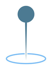 pin at point icon. Element of web icon for mobile concept and web apps. Colored isolated pin at point icon can be used for web and mobile. Premium icon