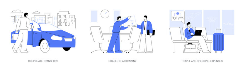 Financial benefits for company workers abstract concept vector illustrations. © Visual Generation