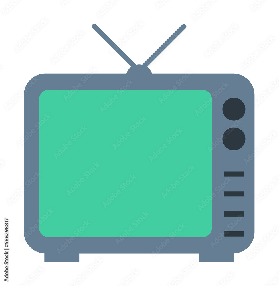 Aufkleber tv icon. element of web icon for mobile concept and web apps. colored isolated tv icon can be used f