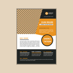 Vector corporate business flyer design template, simple and clean a4 size with bleed.