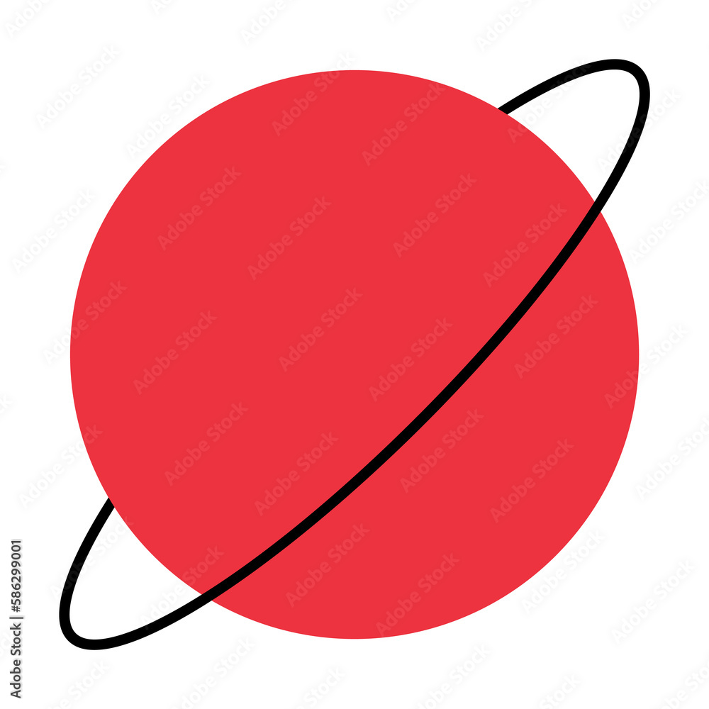 Aufkleber planet with a companion colored icon. element of web icon for mobile concept and web apps. colored i