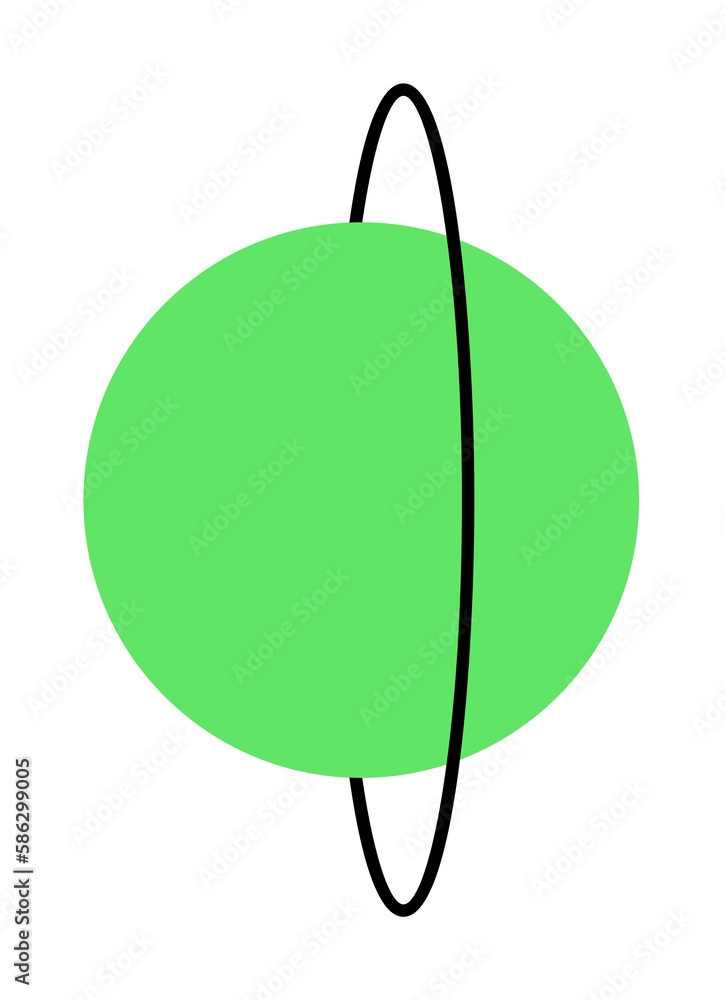 Poster green planet colored icon. element of web icon for mobile concept and web apps. colored isolated gre