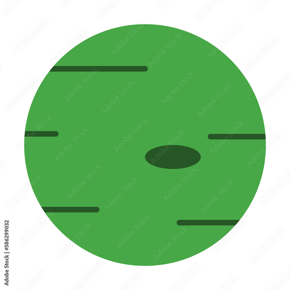 Poster green planet colored icon. element of web icon for mobile concept and web apps. colored isolated gre
