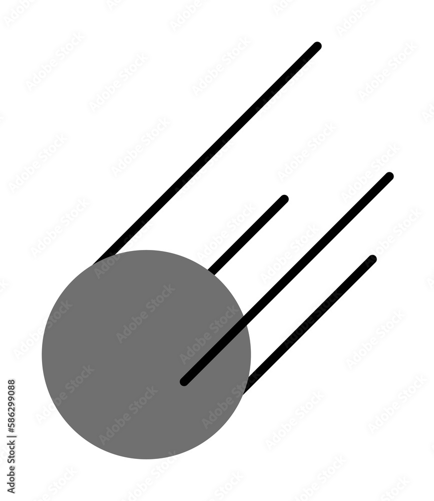 Aufkleber comet colored icon. element of web icon for mobile concept and web apps. colored isolated comet icon