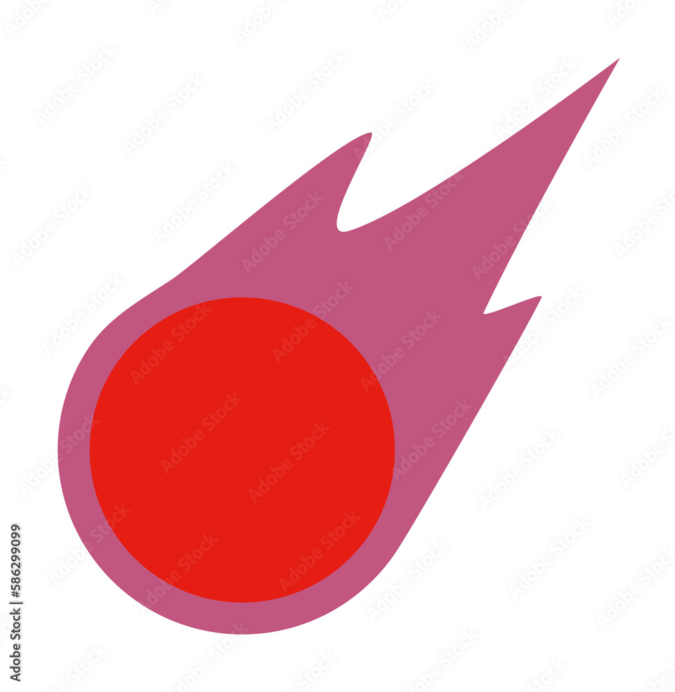 Aufkleber meteorite colored icon. element of web icon for mobile concept and web apps. colored isolated meteor