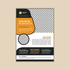 Vector corporate business flyer design template, simple and clean a4 size with bleed.