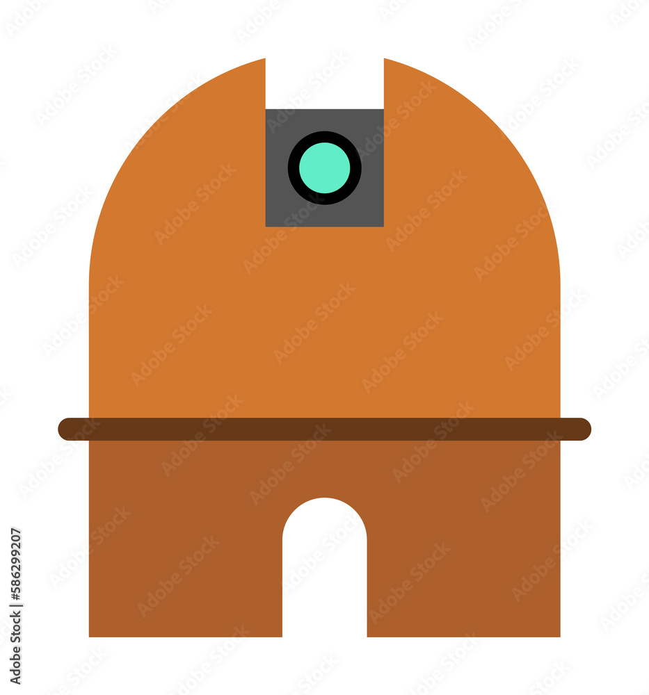 Poster observatory colored icon. element of web icon for mobile concept and web apps. colored isolated obse