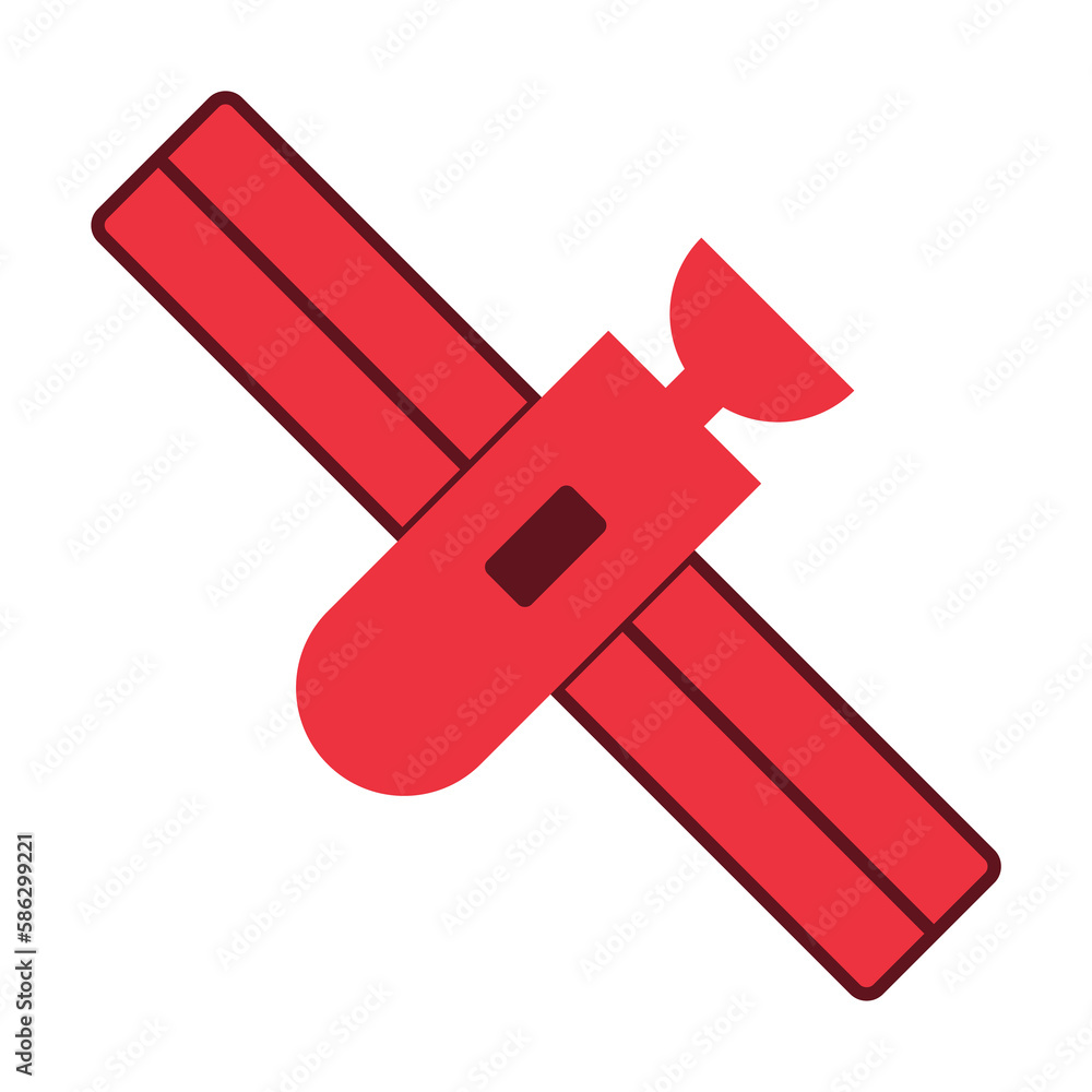 Poster satellite colored icon. element of web icon for mobile concept and web apps. colored isolated satell