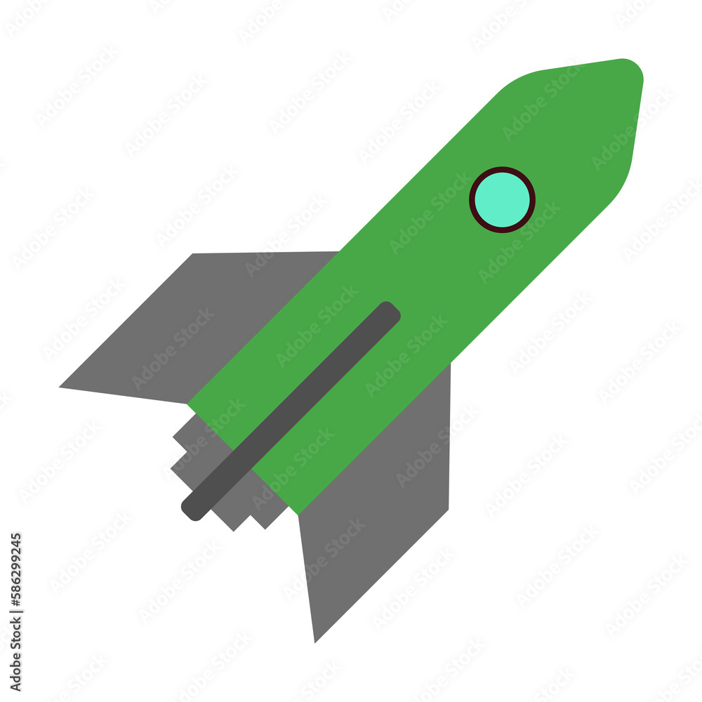 Poster rocket colored icon. element of web icon for mobile concept and web apps. colored isolated rocket ic