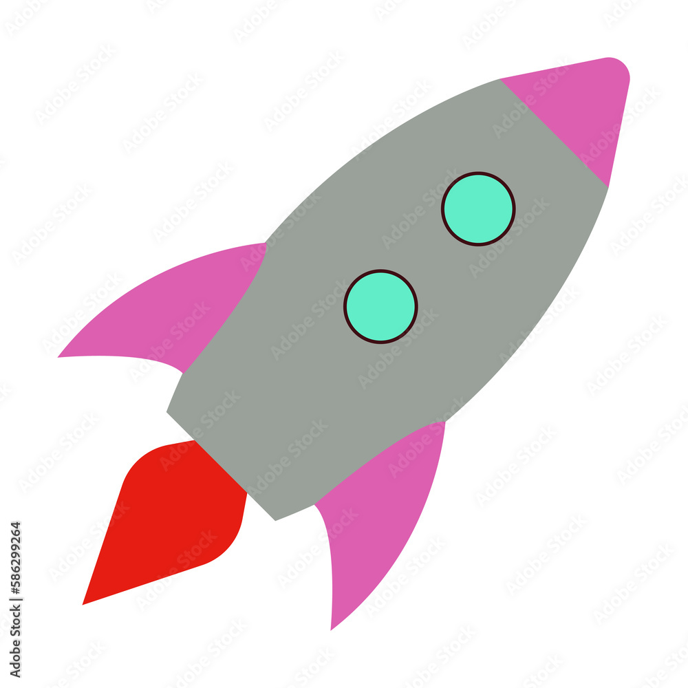 Aufkleber rocket colored icon. element of web icon for mobile concept and web apps. colored isolated rocket ic