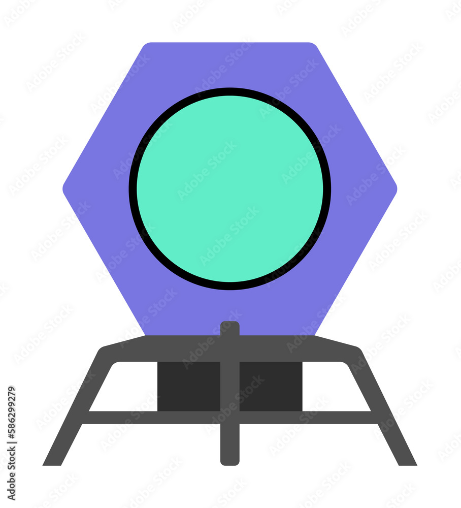 Poster moon-rover colored icon. element of web icon for mobile concept and web apps. colored isolated moon-