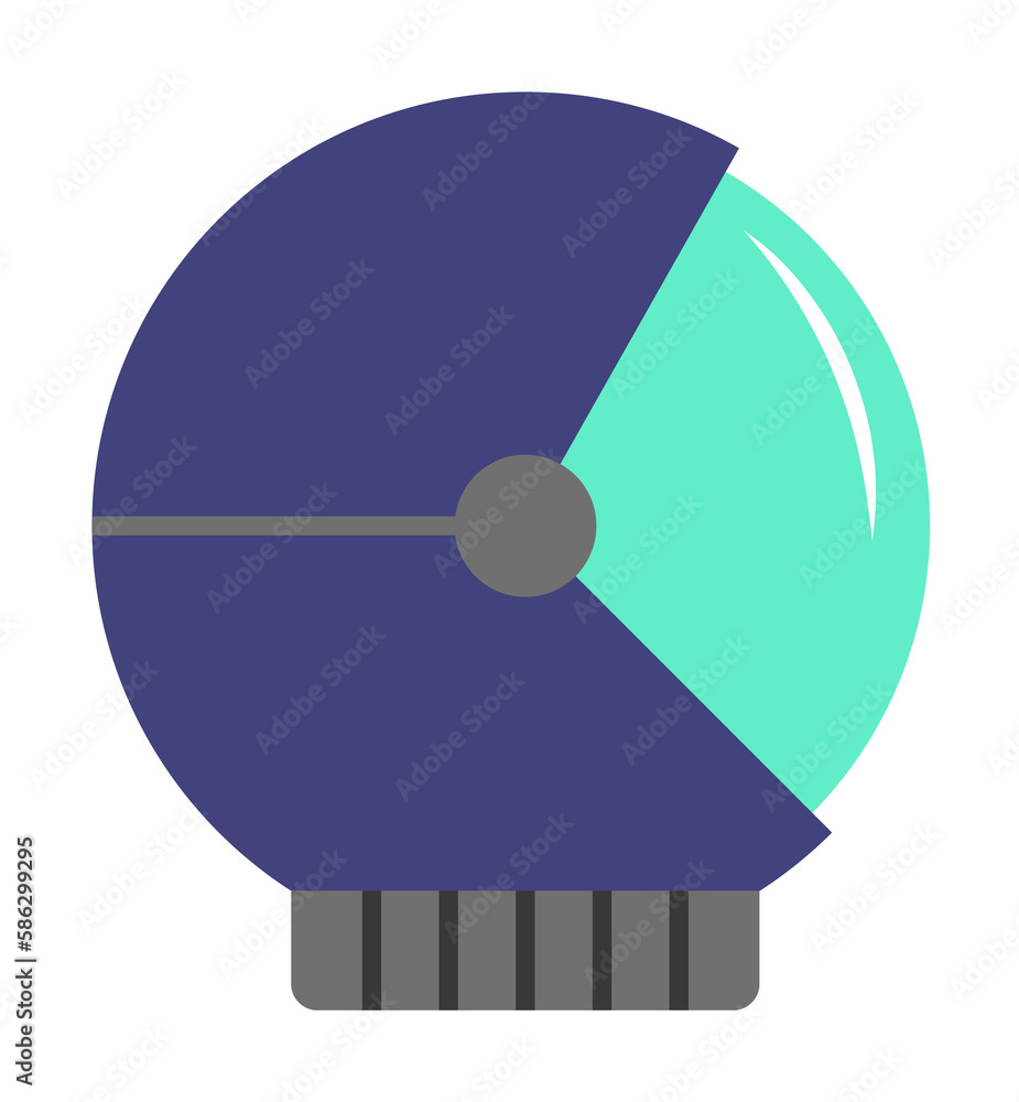 Poster cosmonaut's helmet colored icon. element of web icon for mobile concept and web apps. colored isolat