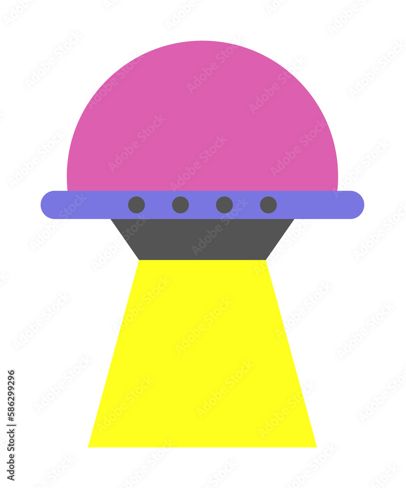 Aufkleber ufo colored icon. element of web icon for mobile concept and web apps. colored isolated ufo icon can