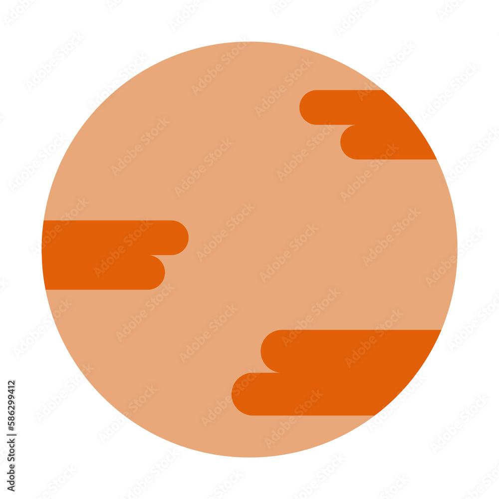 Poster planet colored icon. element of web icon for mobile concept and web apps. colored isolated planet ic