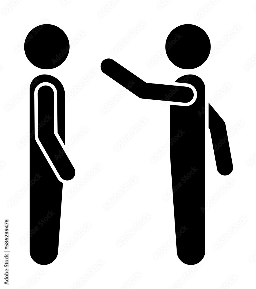 Poster point staff icon. element of conversation icon for mobile concept and web apps. isolated point staff