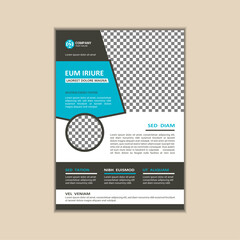 Vector corporate business flyer design template, simple and clean a4 size with bleed.