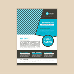 Vector corporate business flyer design template, simple and clean a4 size with bleed.