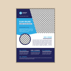 Vector corporate business flyer design template, simple and clean a4 size with bleed.