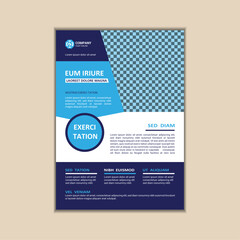Vector corporate business flyer design template, simple and clean a4 size with bleed.