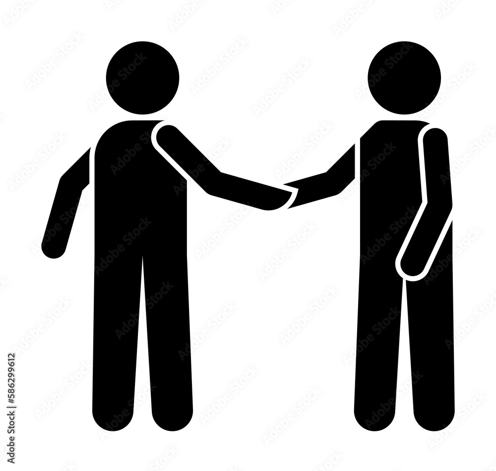 Aufkleber handshake icon. element of conversation icon for mobile concept and web apps. isolated handshake ico