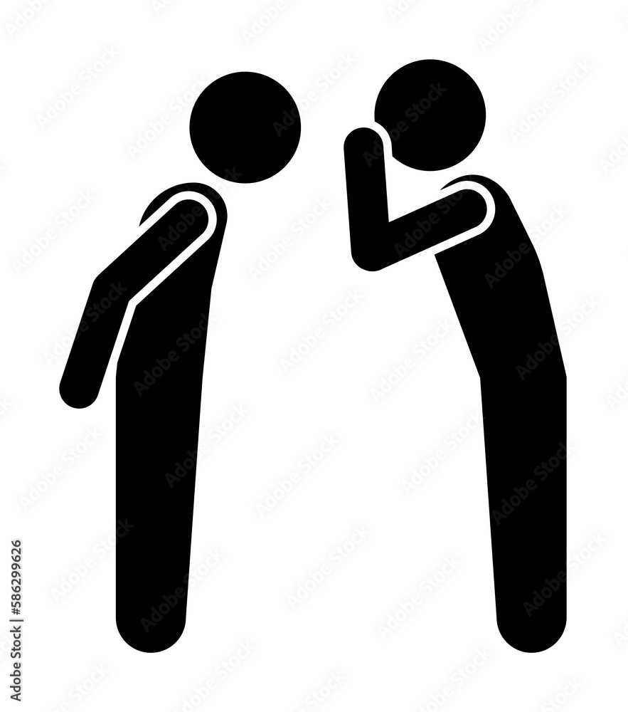 Poster men are secretive icon. element of conversation icon for mobile concept and web apps. isolated men a