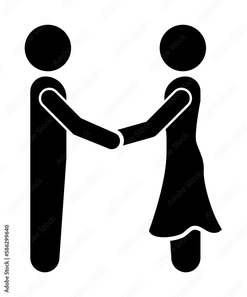 Poster guy and girl talk icon. element of conversation icon for mobile concept and web apps. isolated guy a