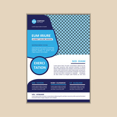 Vector corporate business flyer design template, simple and clean a4 size with bleed.