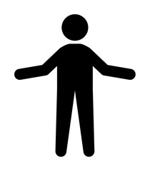 man with open arms icon. Element of conversation icon for mobile concept and web apps. Isolated man with open arms icon can be used for web and mobile