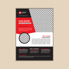 Vector corporate business flyer design template, simple and clean a4 size with bleed.