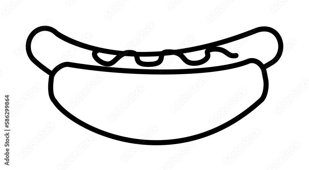 Aufkleber course of the dog icon. element of food icon for mobile concept and web apps. thin line course of th
